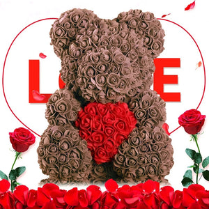 Artificial Luxury Rose Teddy Bear